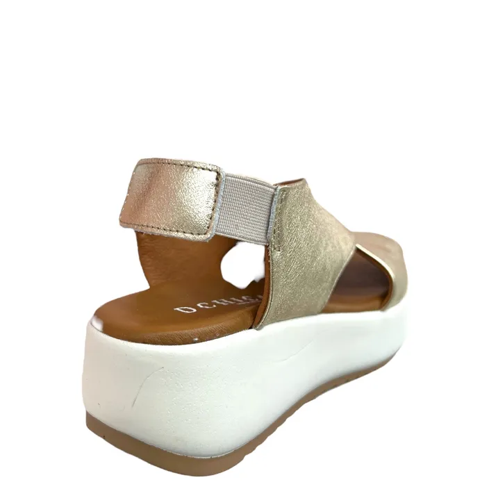 D'Chicas Hakken Sandalen Leder Goud