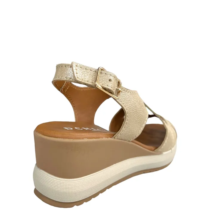 Keilabsatz Leder D'Chicas Beige