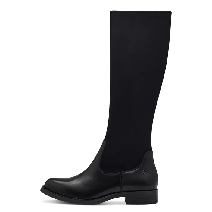 Tamaris Comfort Boots Black Leather Textile