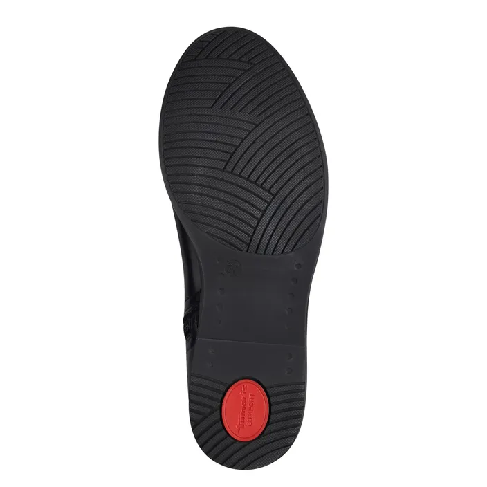 Tamaris Comfort Boots Black Leather Textile