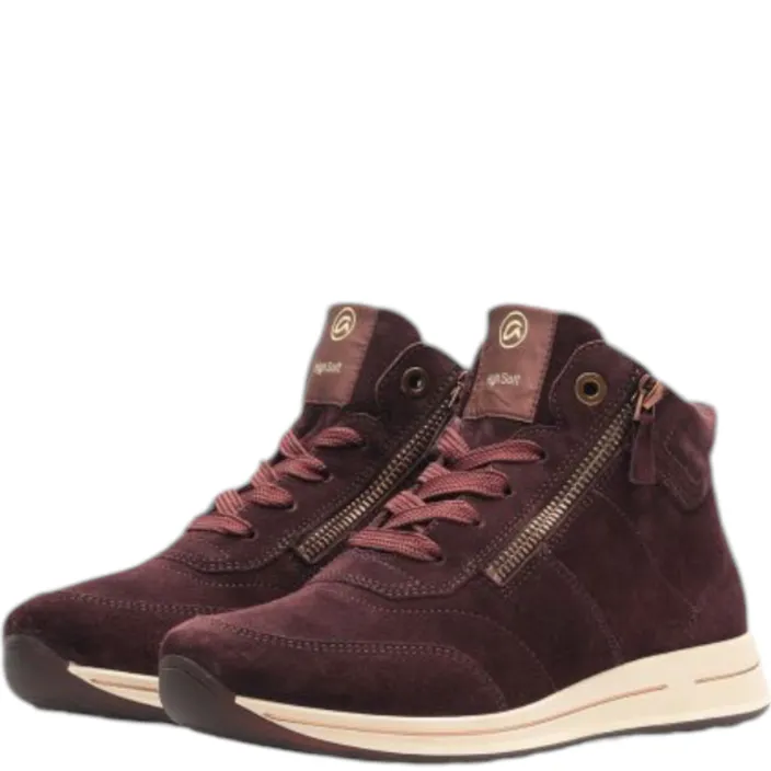 Ara Osaka Ankle Boots Mauve Leather