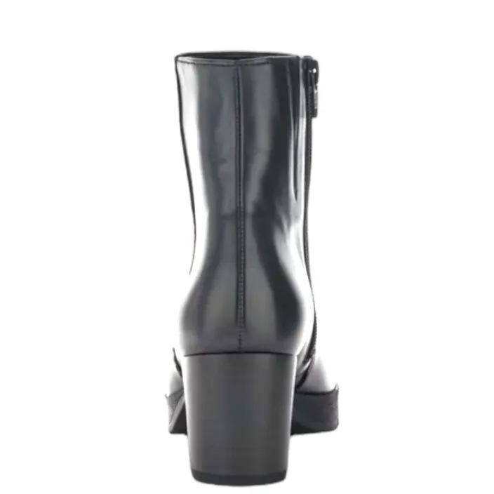 Gabor Comfort Enkellaarsjes Zwart Leer