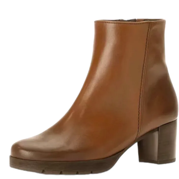 Gabor Comfort Enkellaarsjes Cognac Leer