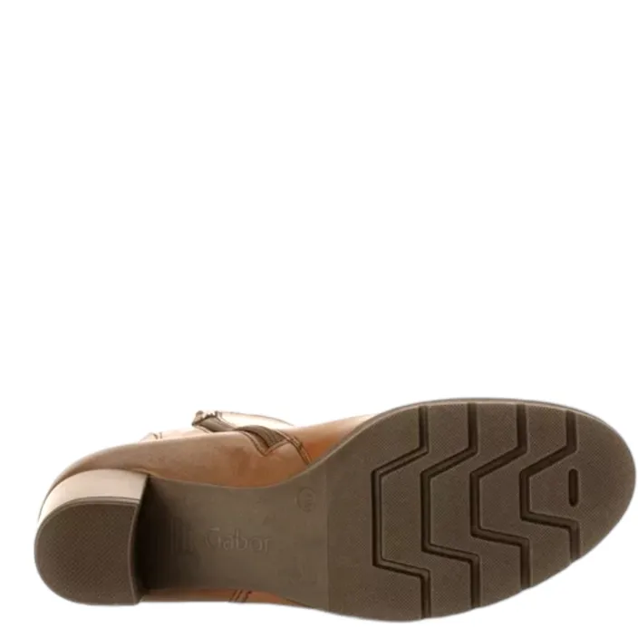 Gabor Comfort Enkellaarsjes Cognac Leer