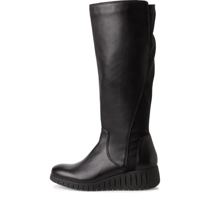 Marco Tozzi Boots Black Leather Textile