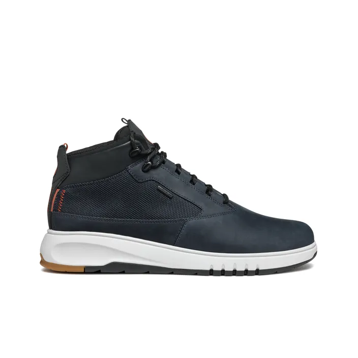 GEOX Aerantis Enkellaarsjes Blauw Leer