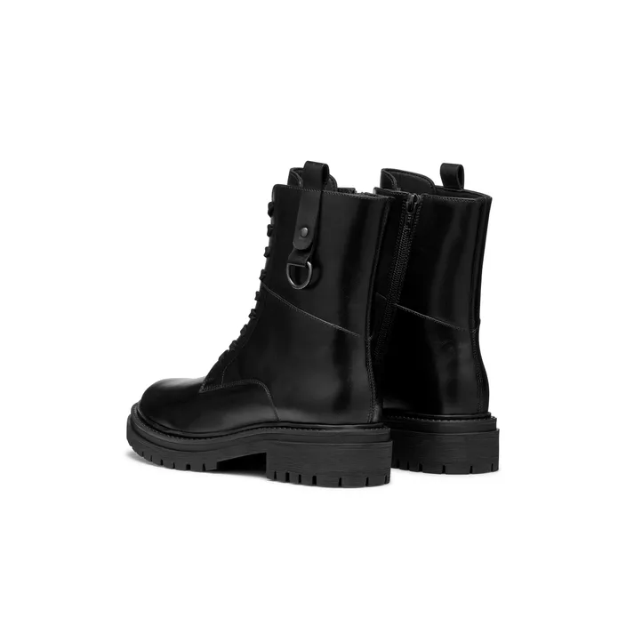 GEOX Iridea Enkellaarsjes Zwart Leer