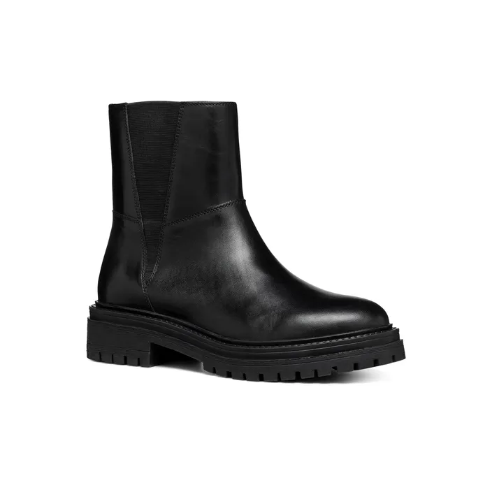 GEOX Iridea Ankle Boots Black Leather