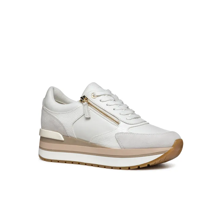 GEOX New Kency Sneakers Blauw Leer