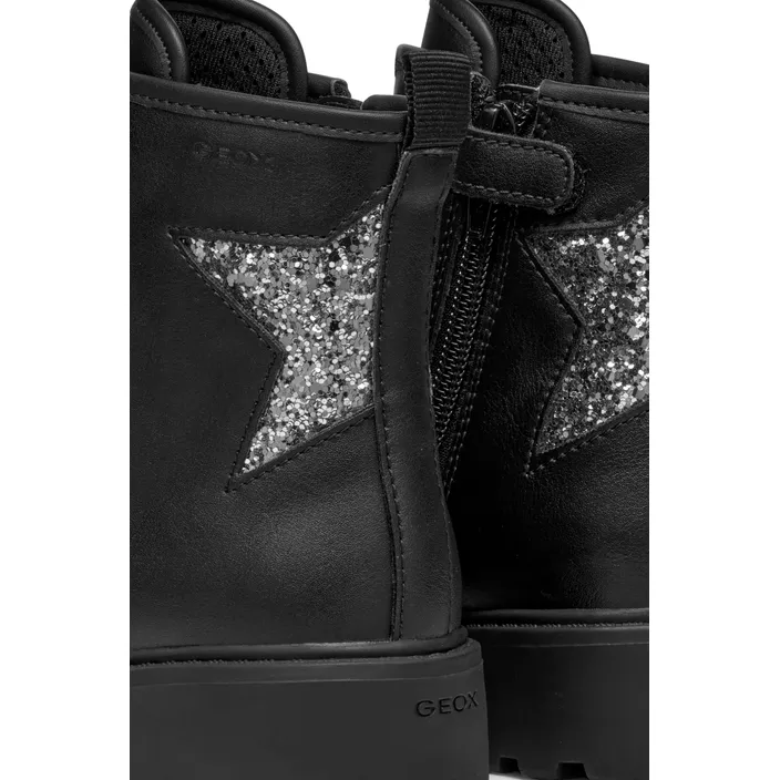 GEOX Casey Enkellaarsjes Zwart