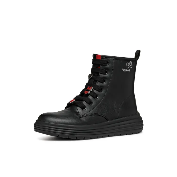 GEOX Phaolae Enkellaarsjes Zwart