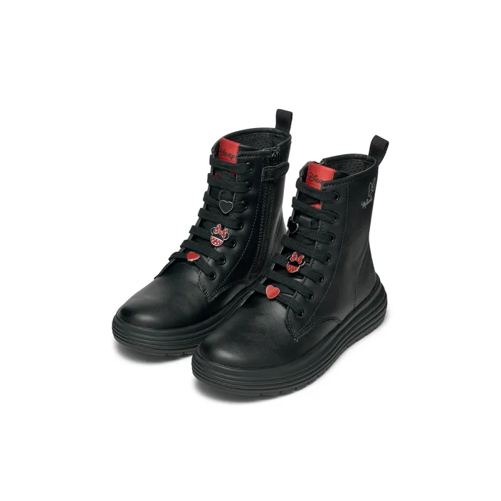 GEOX Phaolae Enkellaarsjes Zwart