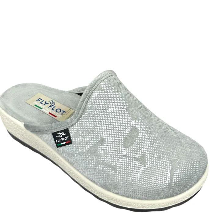 Fly Flot Pantoufles Gris Textile