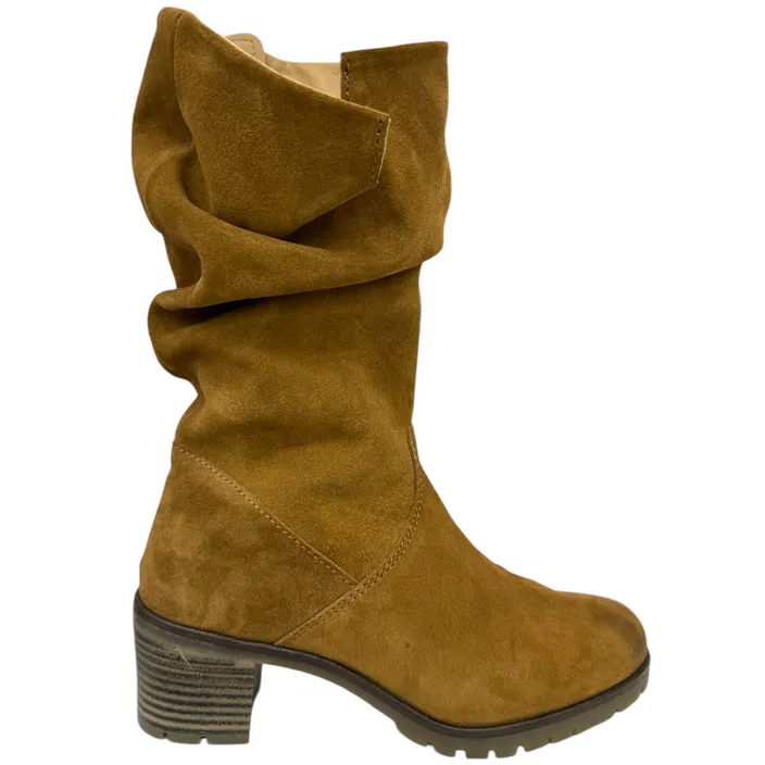 Dozo Mid-Calf Boots Leather Camel