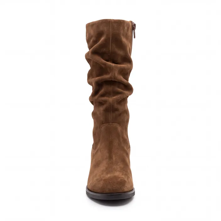 Dozo Mid-Calf Boots Leather Camel