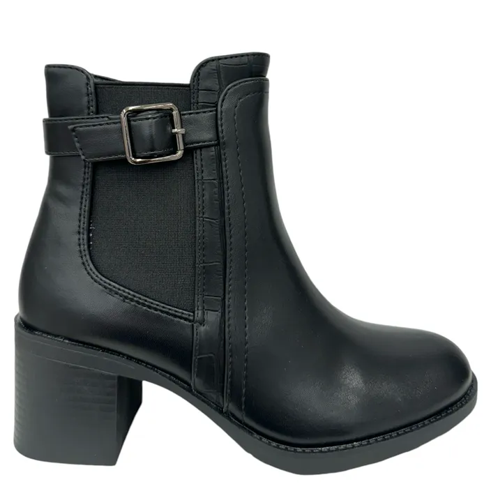 Ankle Boots Black with Heel