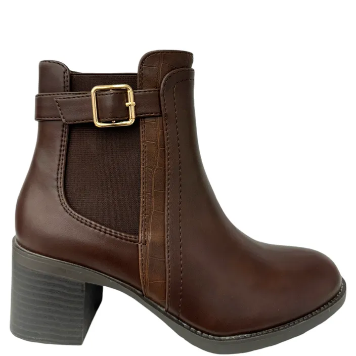 Bottines Brun à Talon