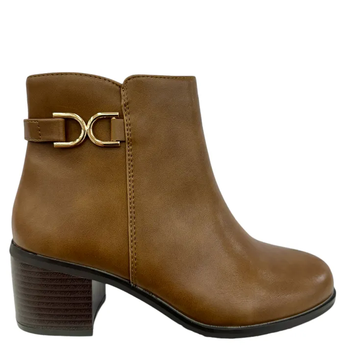 Bottines Taupe à Talon