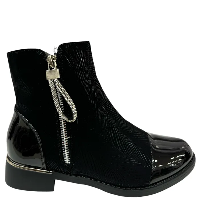 Stiefeletten Schwarz mit Absatz