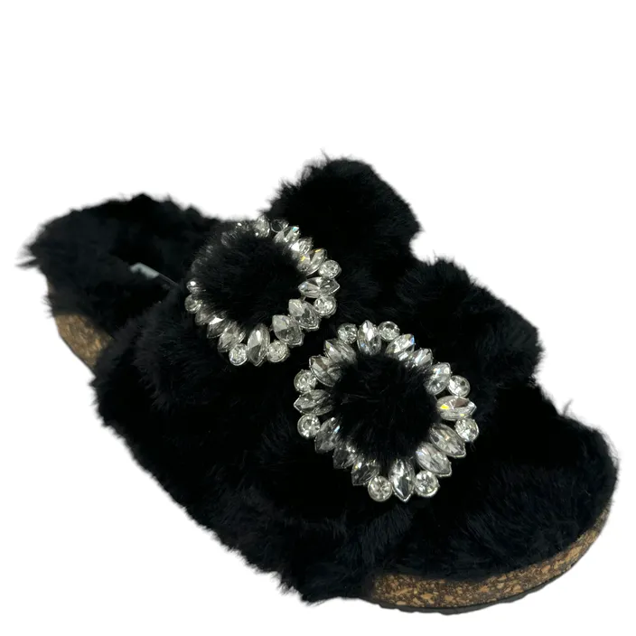 Slippers Black Textile