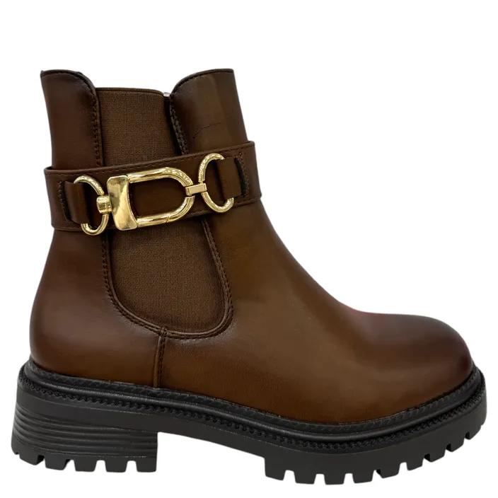 Bottines Chelsea Brun
