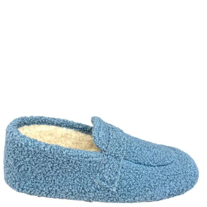 Slippers Closed Blue Lined