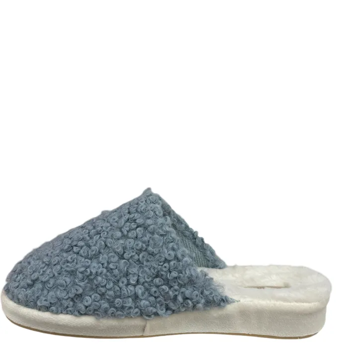 Slippers Mules Blue Textile