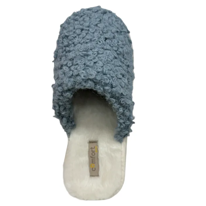 Slippers Mules Blue Textile