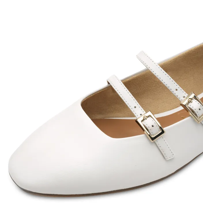 Tamaris Ballerines Blanc Cuir