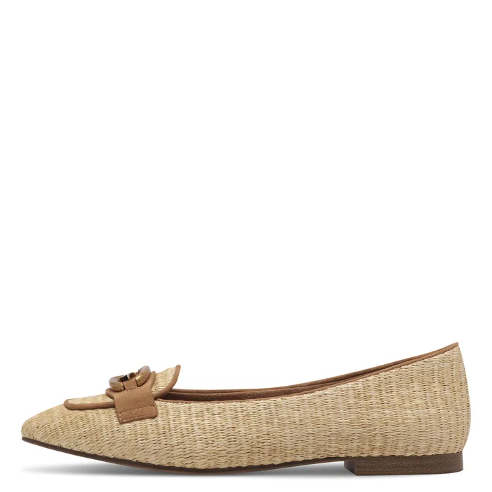 Tamaris Ballerines Taupe Leer Textiel