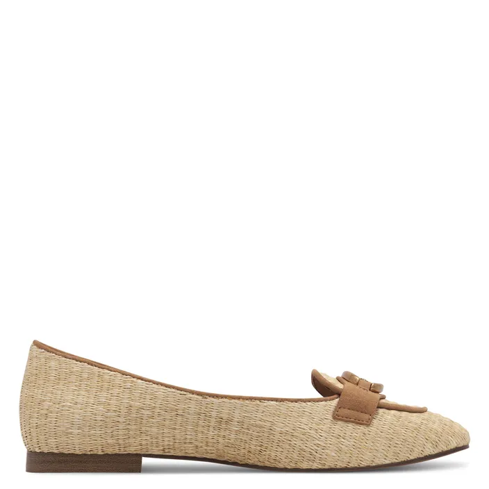 Tamaris Ballerines Taupe Leer Textiel