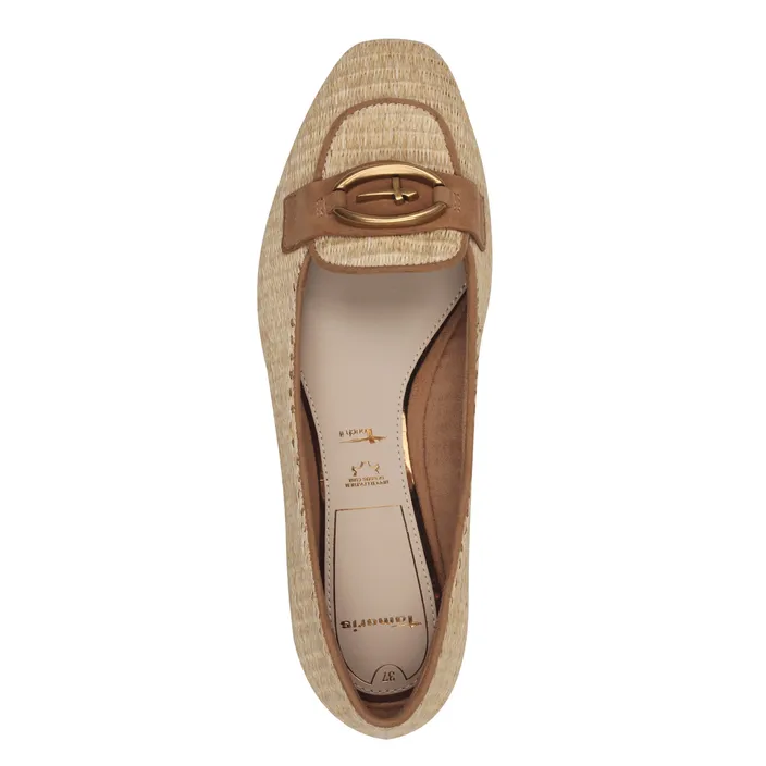 Tamaris Ballerines Taupe Leer Textiel