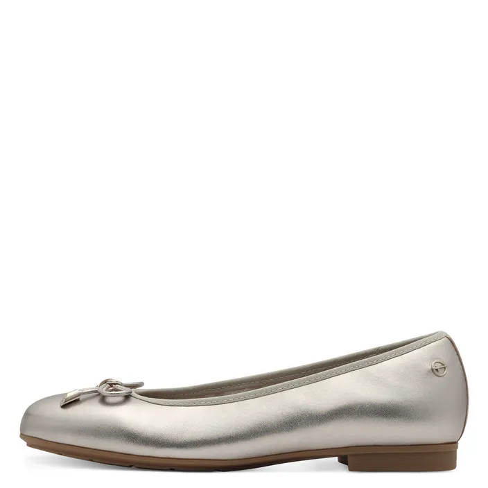 Tamaris Comfort Ballerines Or Cuir