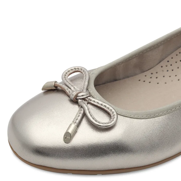 Tamaris Comfort Ballerines Or Cuir
