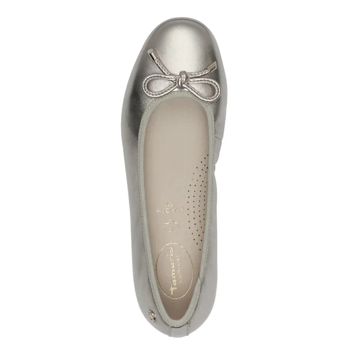 Tamaris Comfort Ballerines Or Cuir