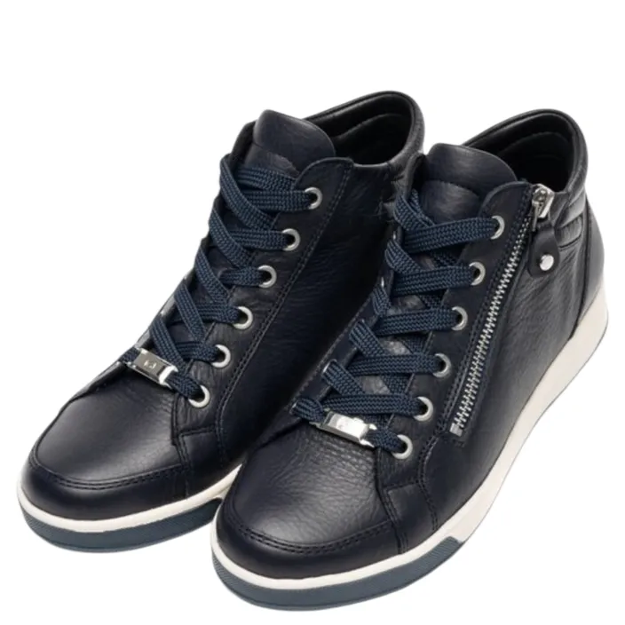 Ara Sneakers Blauw Leer
