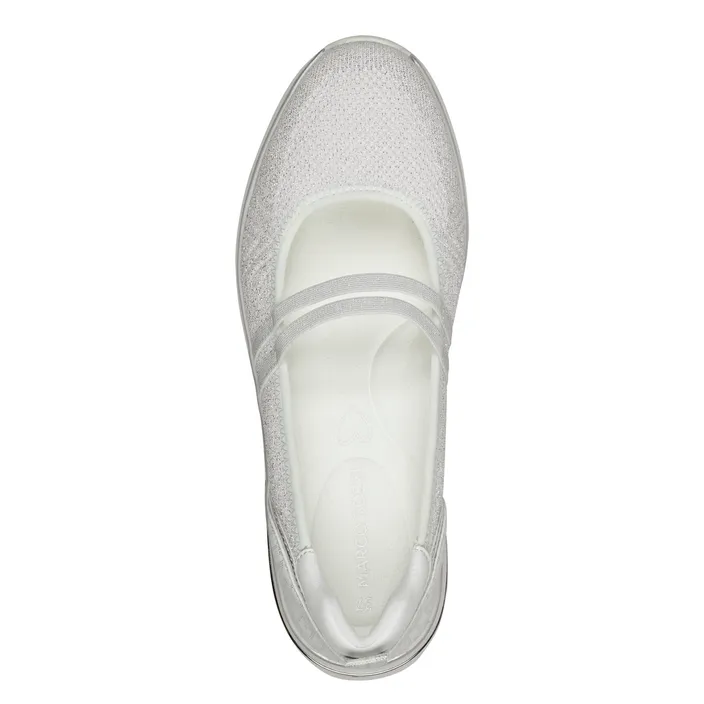 Marco Tozzi Ballerines Compensées Blanc