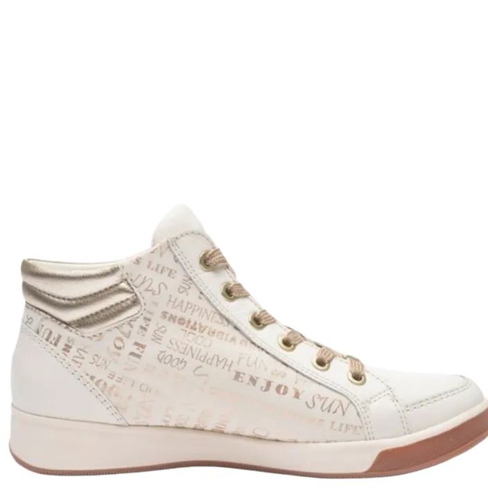 Ara ROM-ST-HIGH-SOFT Sneakers Creme Leder