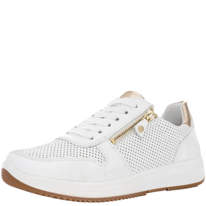 Ara Osaka 3.0 Sneakers Weiß Gold Leder