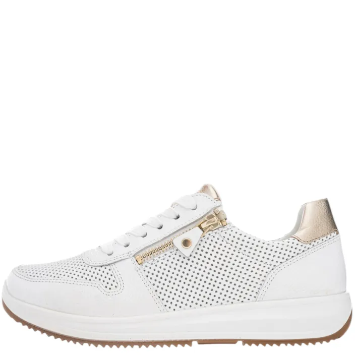Ara Osaka 3.0 Sneakers Weiß Gold Leder