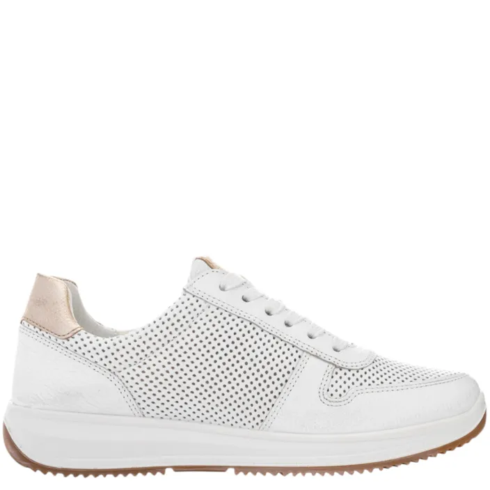 Ara Osaka 3.0 Sneakers Weiß Gold Leder