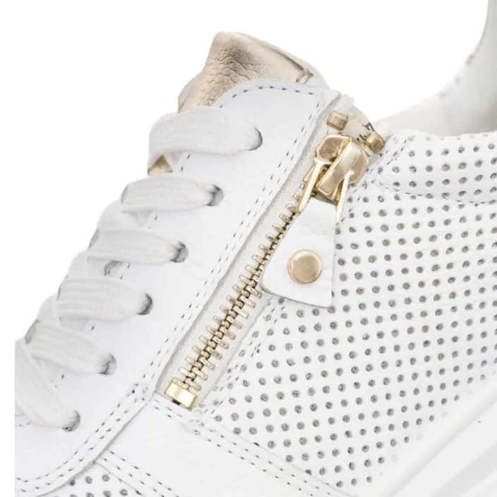 Ara Osaka 3.0 Sneakers Weiß Gold Leder