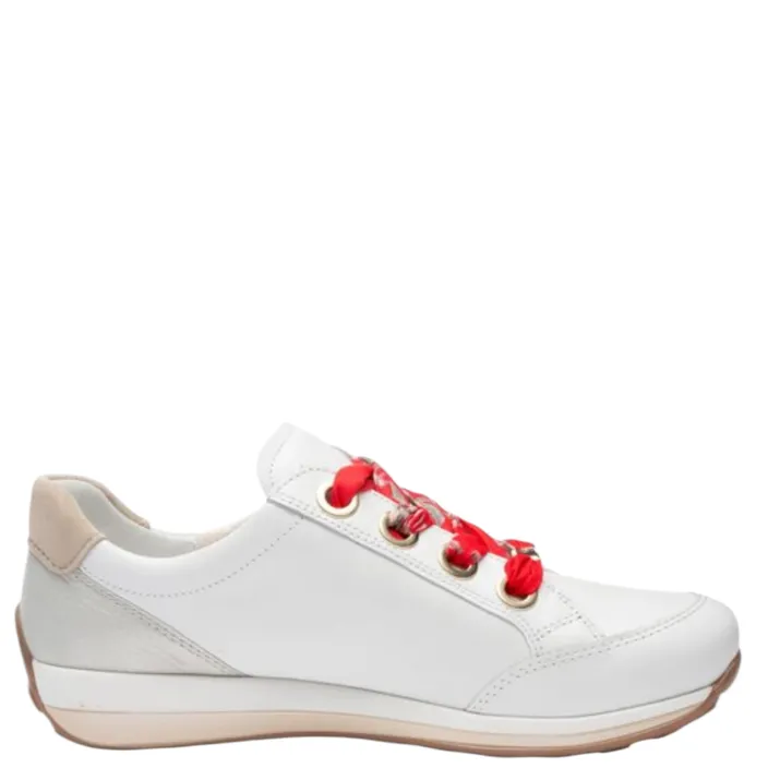 Ara Osaka Sneakers Blanc Or Cuir