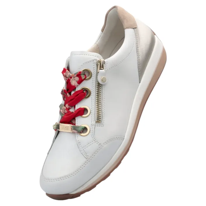 Ara Osaka Sneakers Blanc Or Cuir