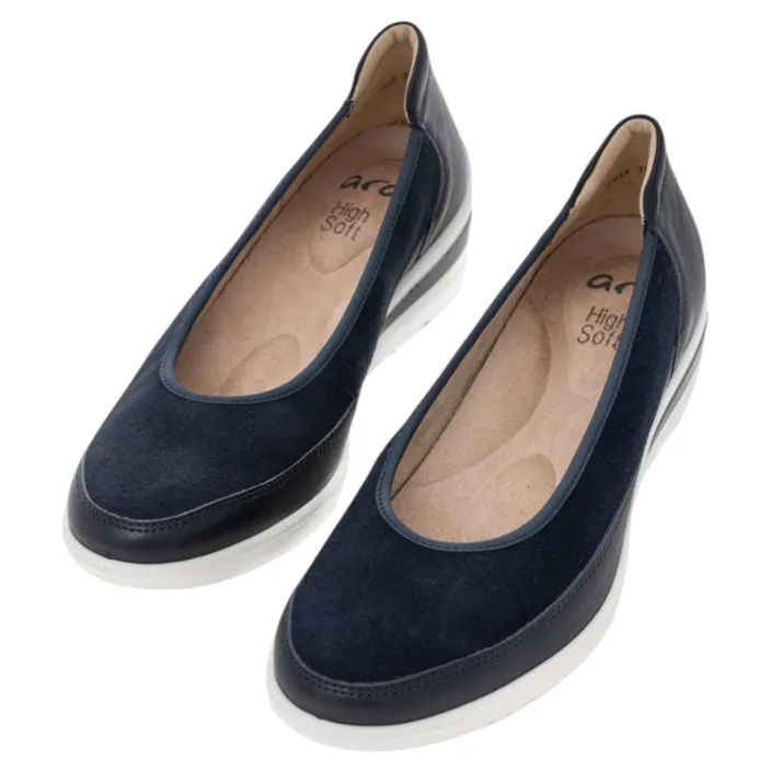 Ara Comfort Zürich 2.0 Ballerinas Blue Leather