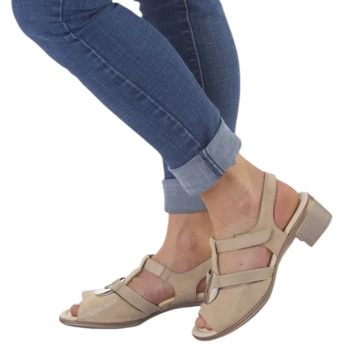 Ara Gano-S Sandalen Beige Leer