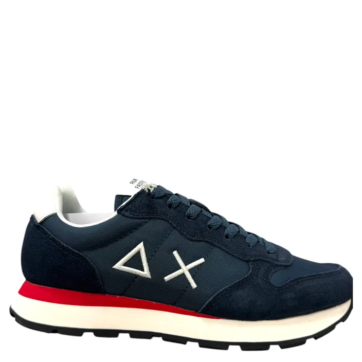 Tom Solid Sneakers Bleu Cuir Textile