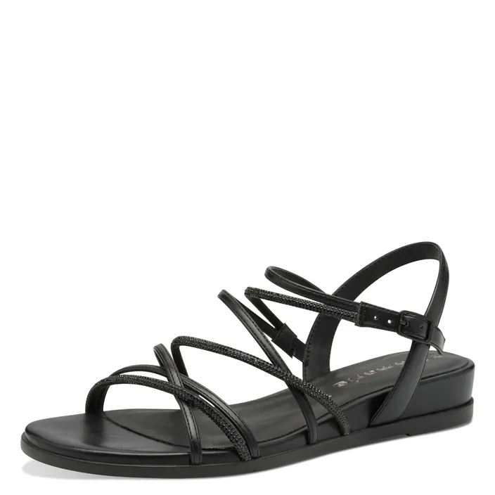 Tamaris Sandalen Zwart Textiel