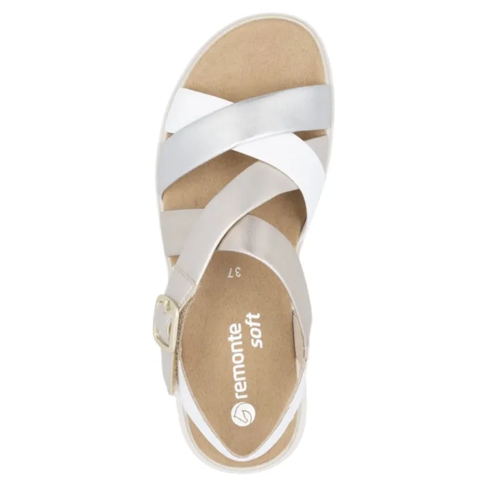 Remonte Sandales Manila Artigo Blanc Or