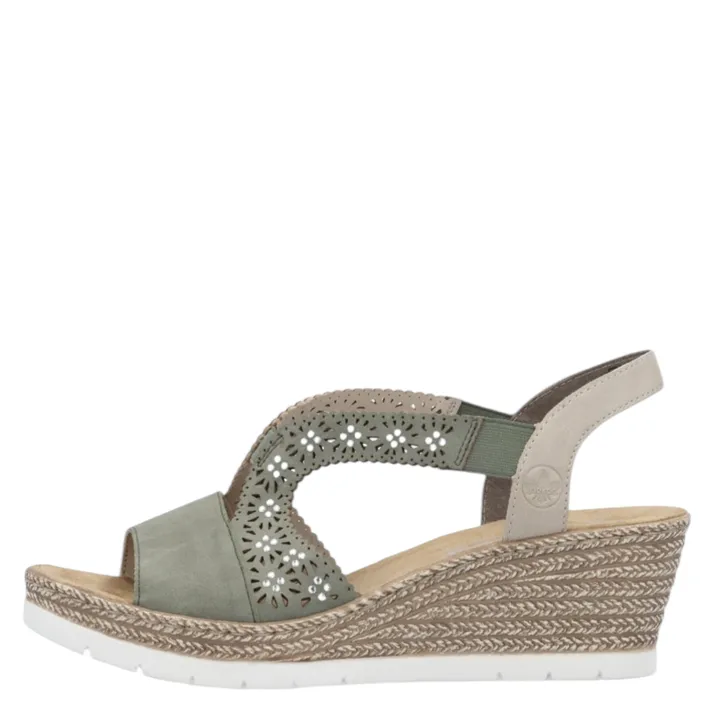 Rieker Nabukino Morelia Sandals Green